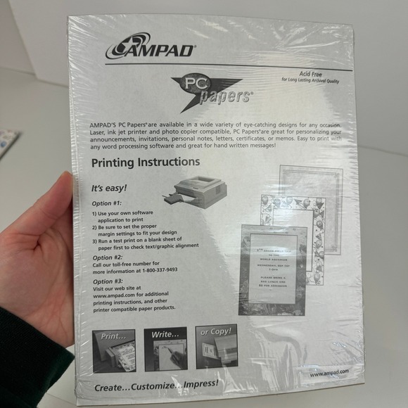 2 Pks Vtg Ampad Party Celebration Special Printer Paper Streamers Hats Open READ - Picture 4 of 7